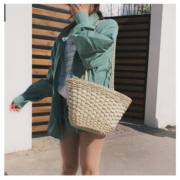 ALPA PACO STRAW SHOULDER BAG - Picture 2 of 9